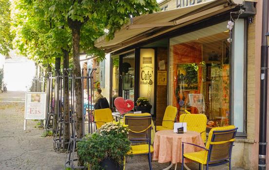 Die Altstadt von Engen lädt zu einem Kaffee ein
