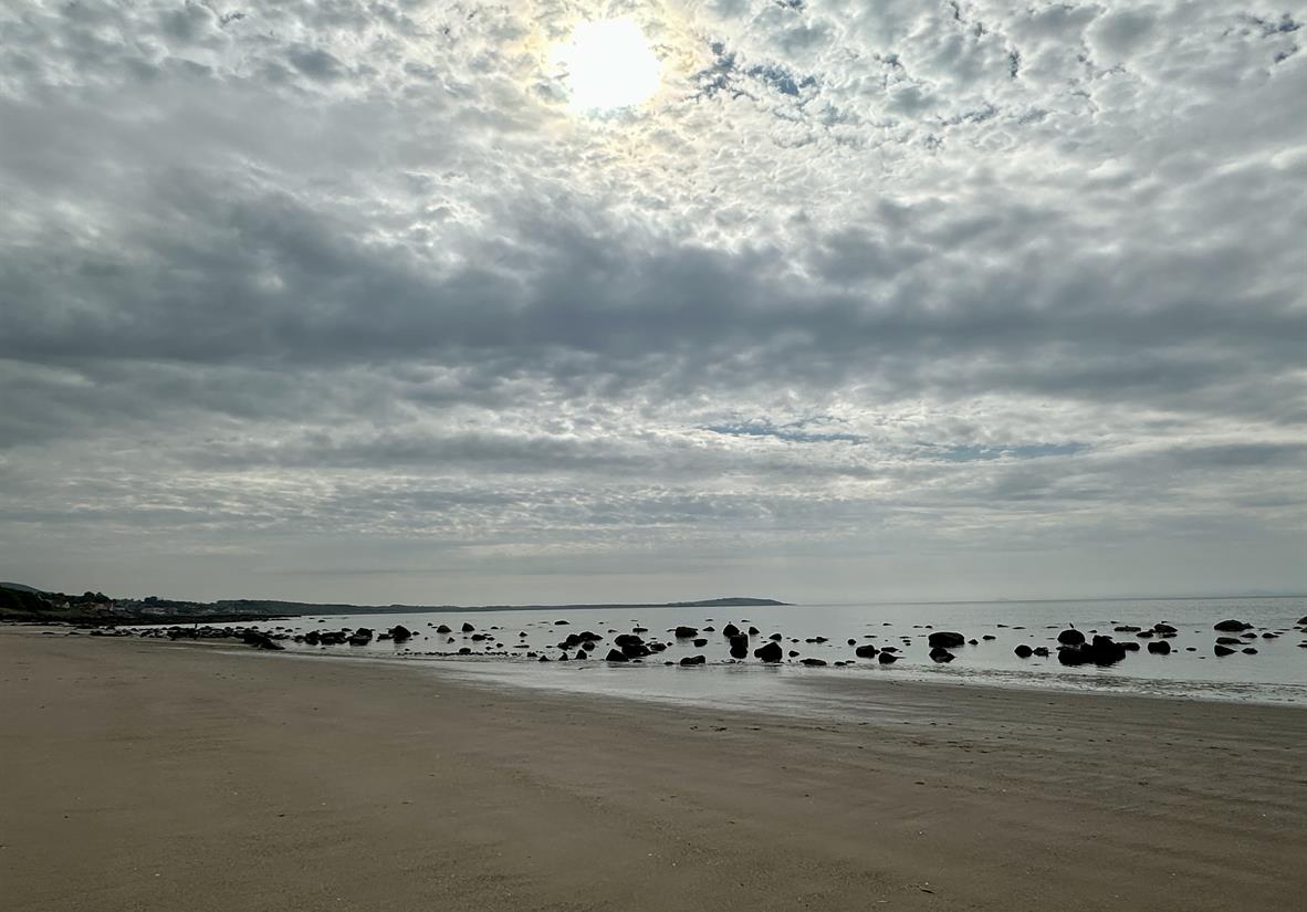 Beach at low tide