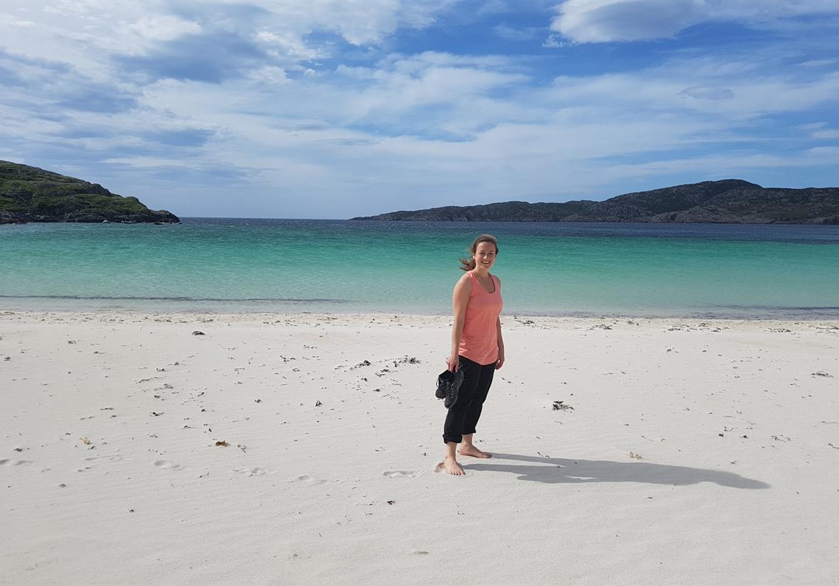 Taylor on the beach (image: Richard Ainsworth)