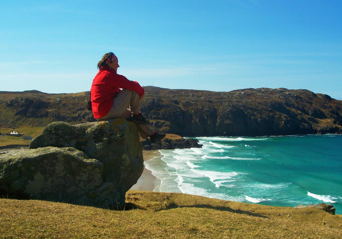 Anja admiring the view