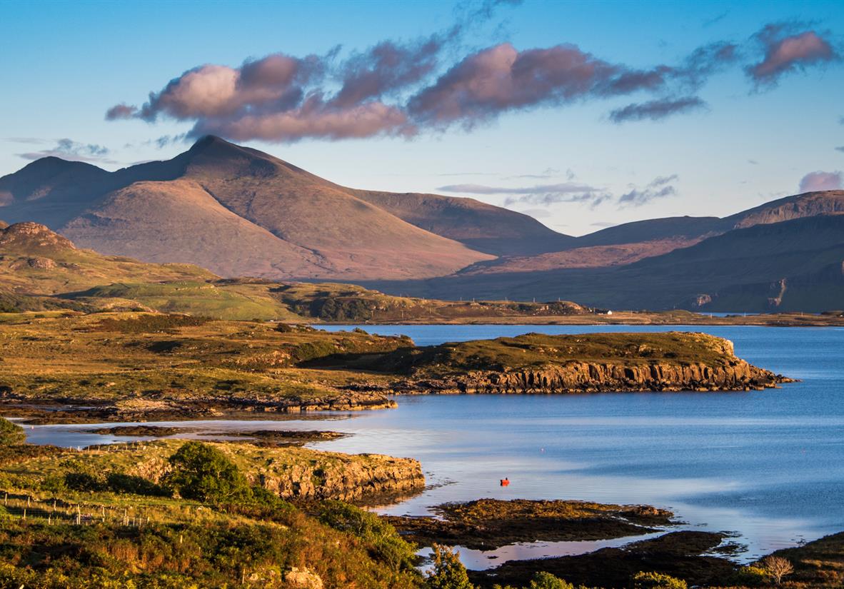 Views of Ben More (the only island Munro) on Mull
