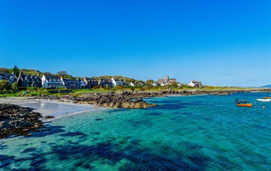 Arriving at Iona by ferry