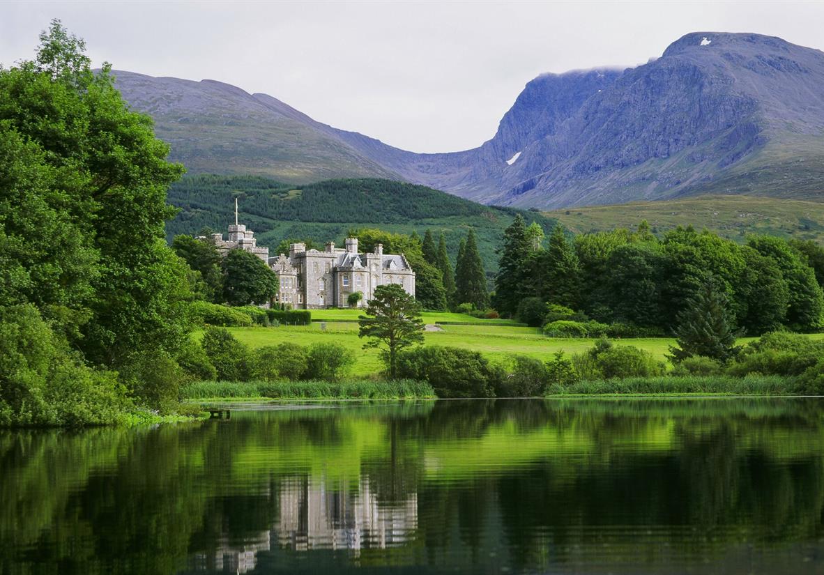 Inverlochy Castle with Ben Nevis in the background