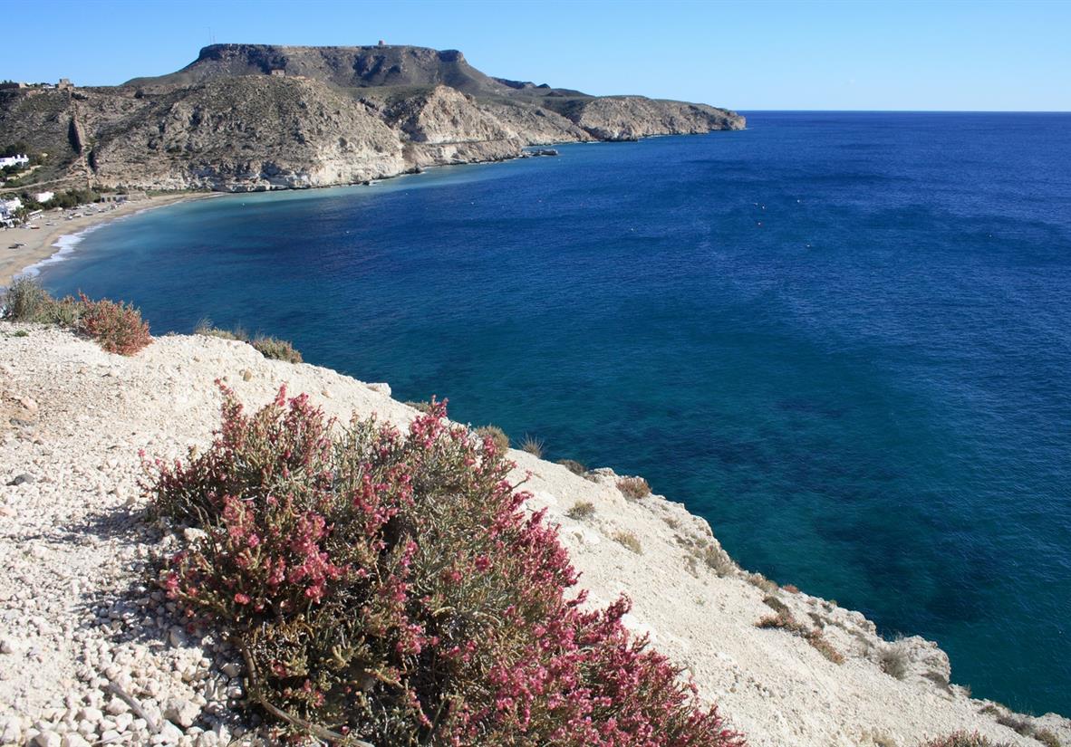 The shimmering coast of Agua Amarga