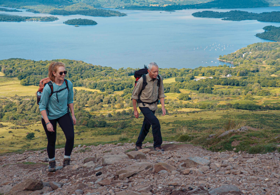 Aufstieg beim Loch Lomond