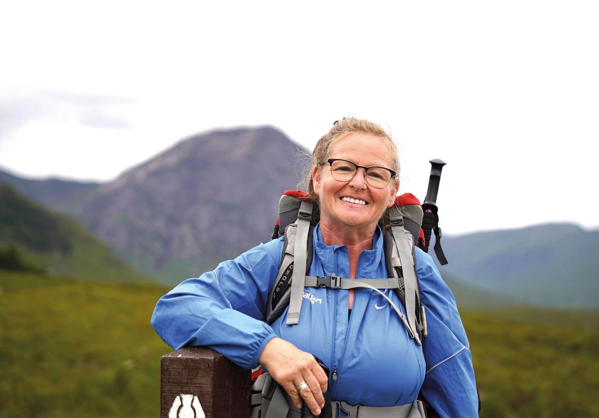 Solo walker on the West Highland Way