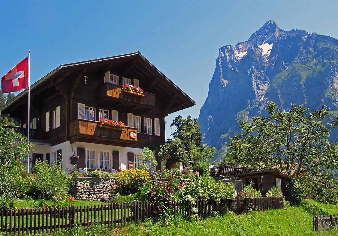 Typical houses in Grindelwald