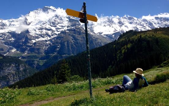 Resting on the trail
