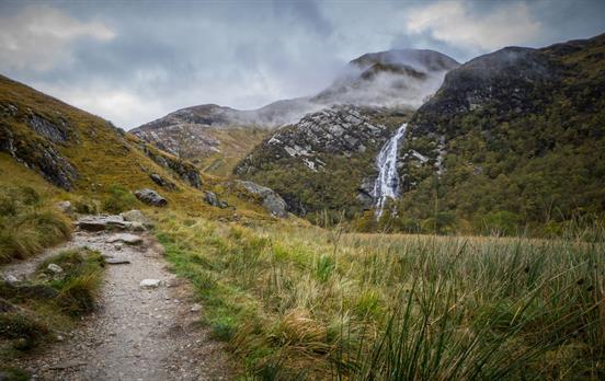 Steall Falls from Glen Nevis