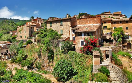 The ochre-coloured houses of Deia
