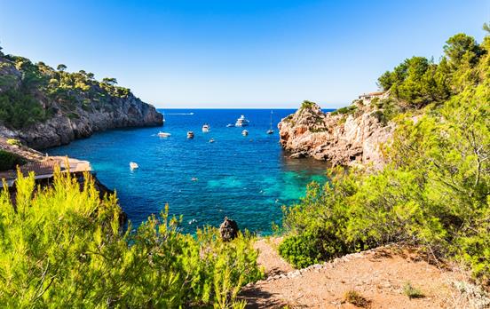 The picture perfect beach enroute to Deia