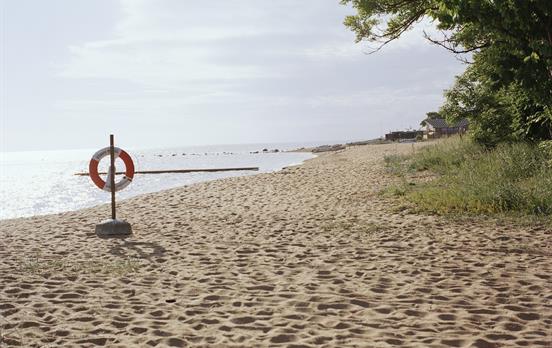Your walk takes you along white, sandy beaches