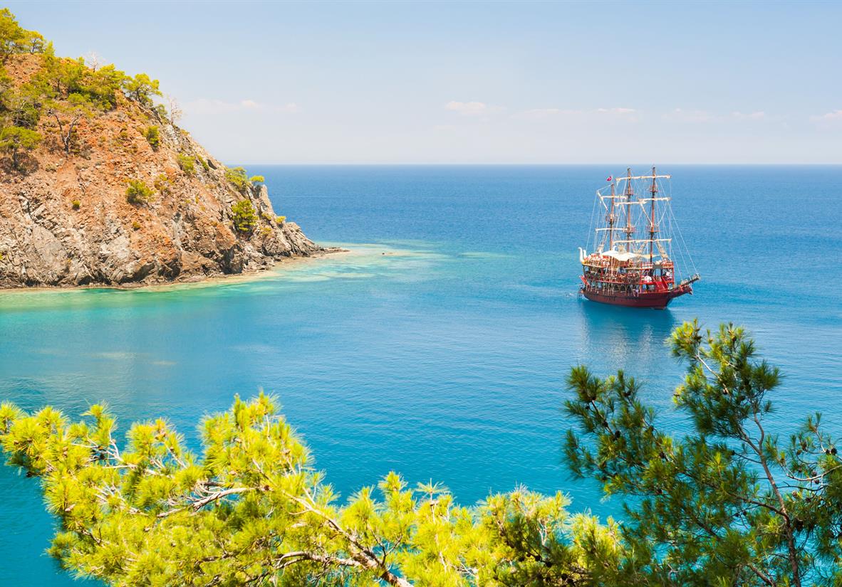 Looking over the coast near Kemer