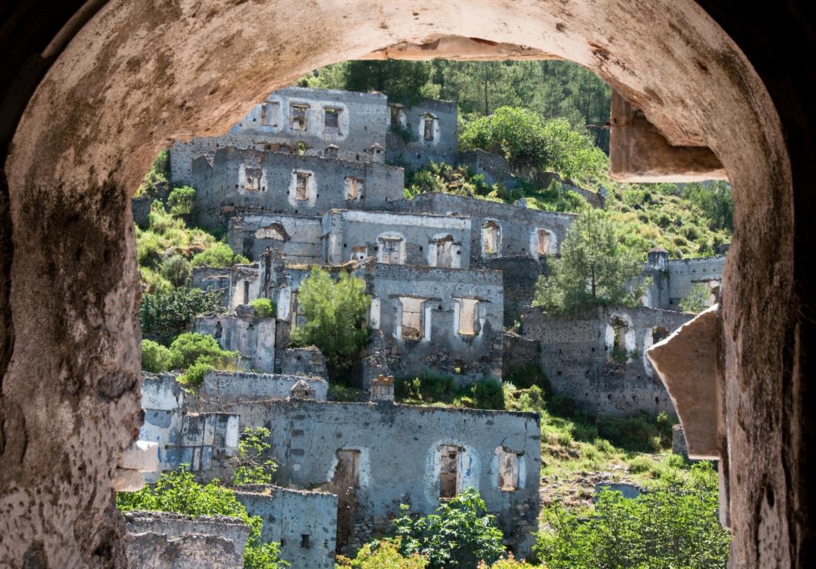 The abandoned ghost town of Kayakoy