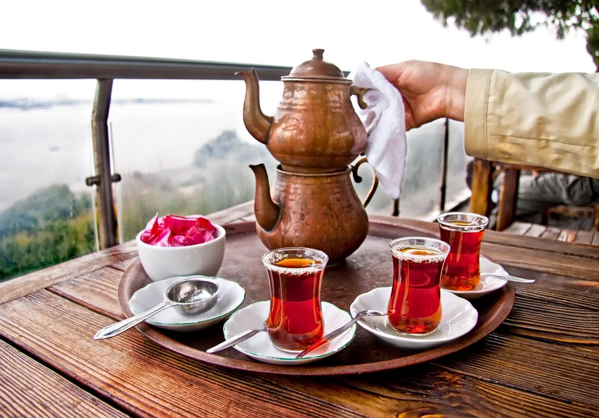 Enjoy a cup of refreshing Turkish tea