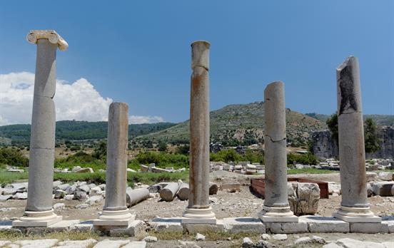 Ruins of a main street in Patara