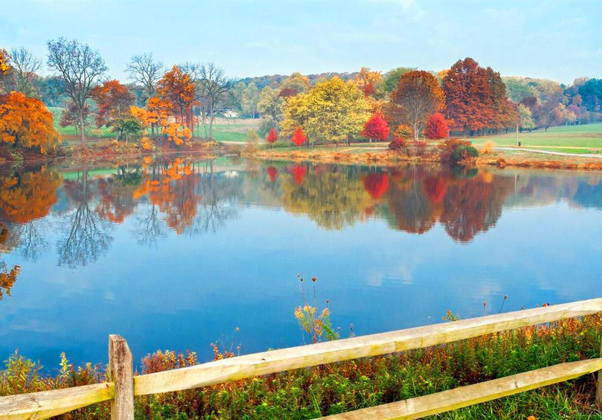 Autumn scenes over the River Wye