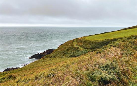 Coast path from Manorbier to Freshwater East
