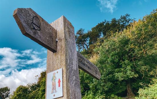 Signpost on the Pembrokeshire Coast Path