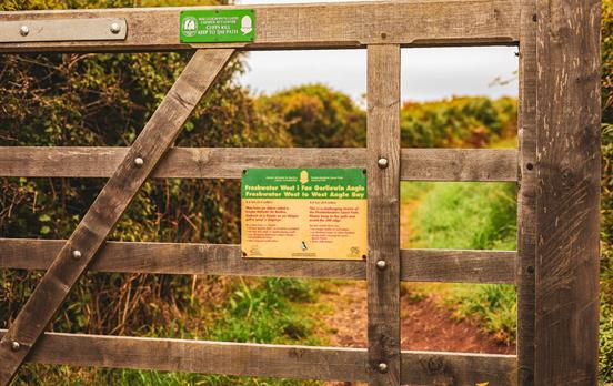 Gate when walking from Freshwater to Angle