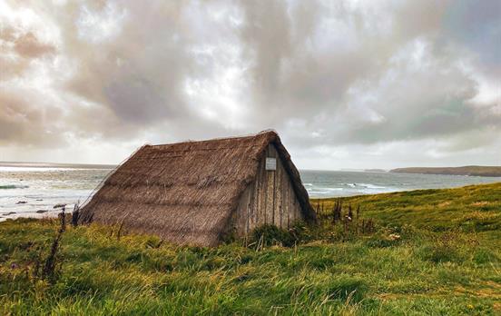 Seaweed drying hut