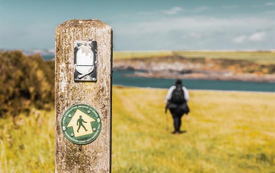 Signpost on the Pembrokeshire Coast Path