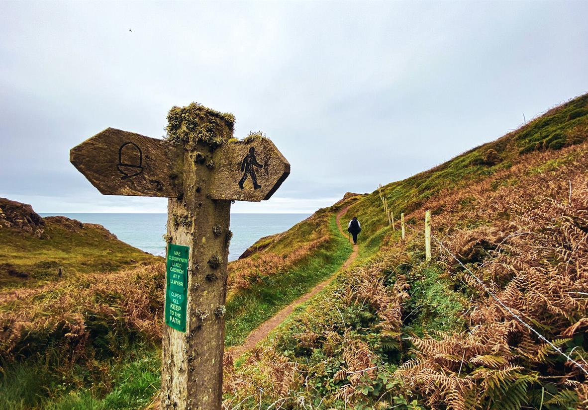 Beschilderung Pembrokeshire Coast Path