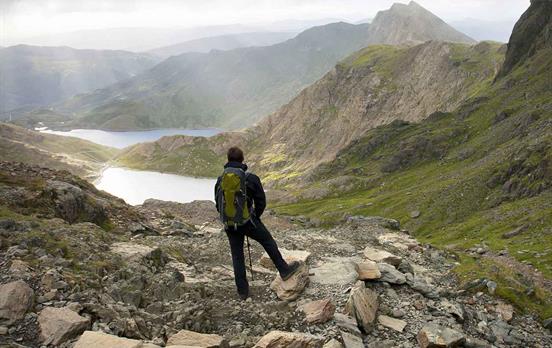 Wanderer an Mount Snowdon