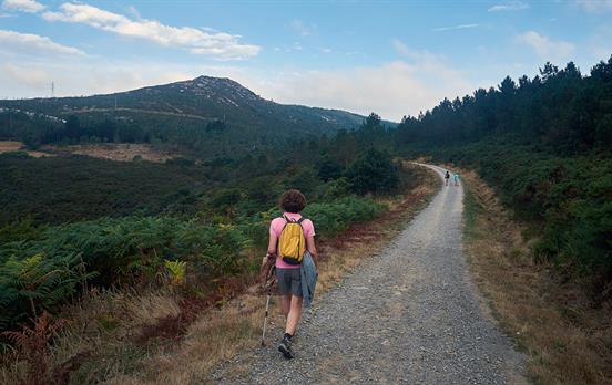 Pilger auf dem Camino Finisterre