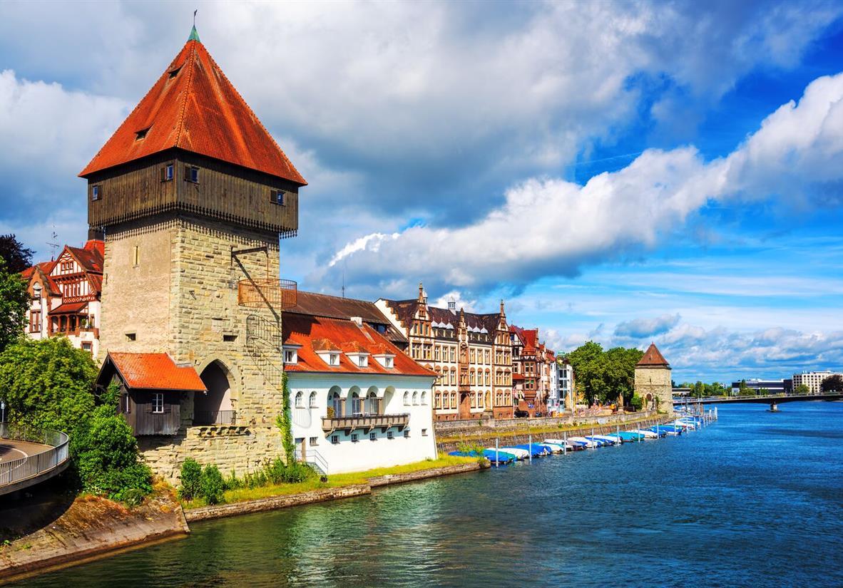 Medieval Rhine Gate Tower in Constance