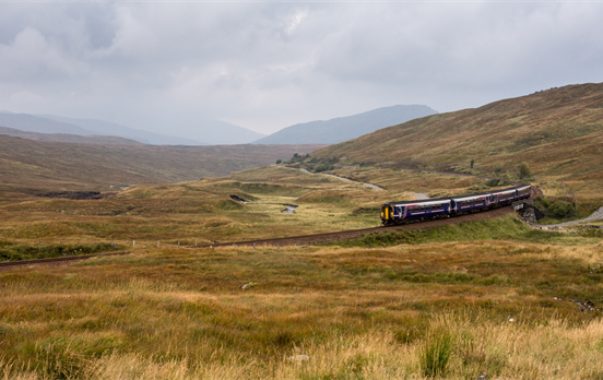 West Highland Line beim Bahnhof Corrour