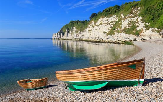 Fischerboote vor Beer Head