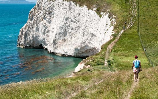 Entlang der Kreidefelsen der Jurassic Coast
