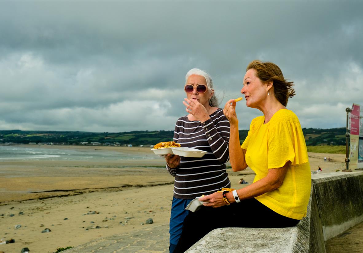 Fish and chips by the sea (no matter the weather!)