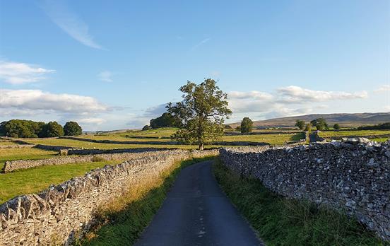 Walking towards the small town of Shap