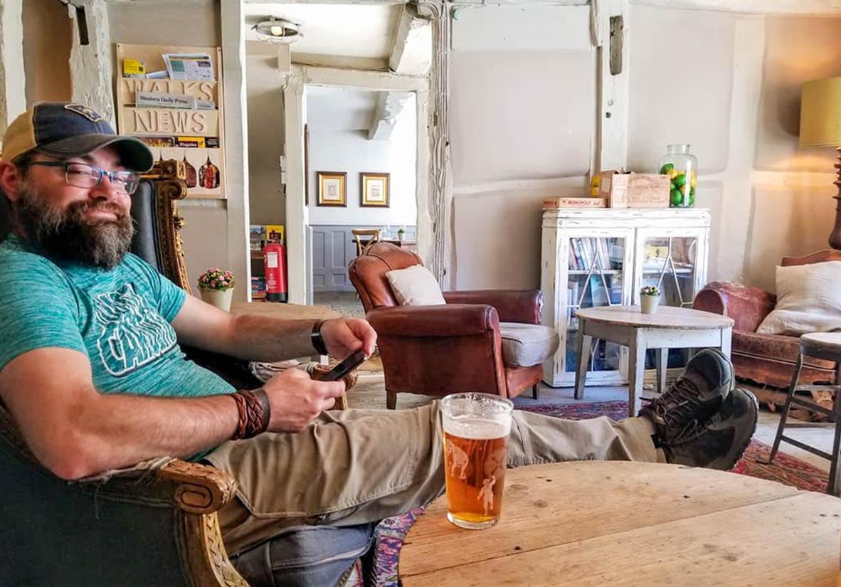 Enjoy a pint of real ale