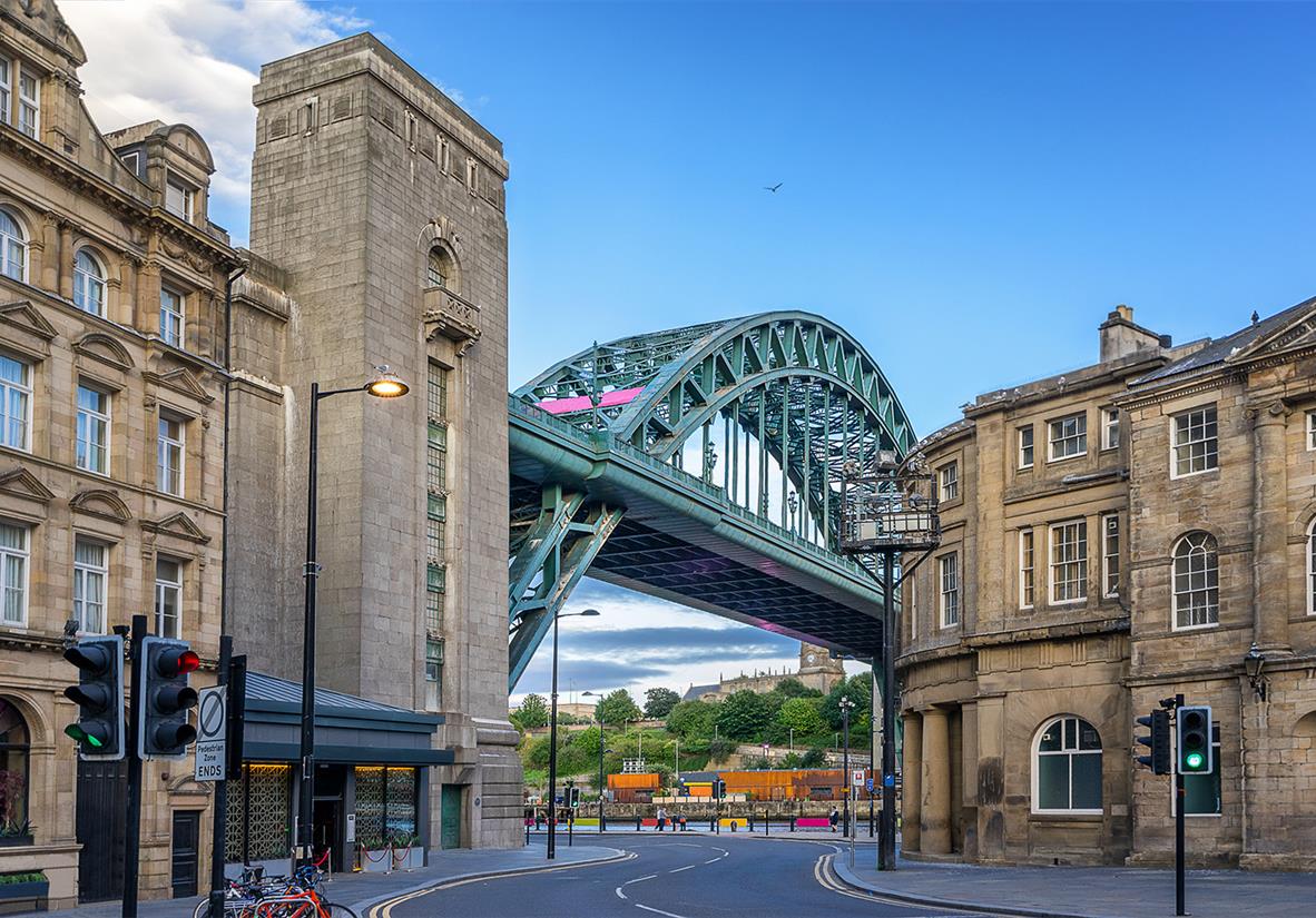 The iconic Tyne Bridge in Newcastle