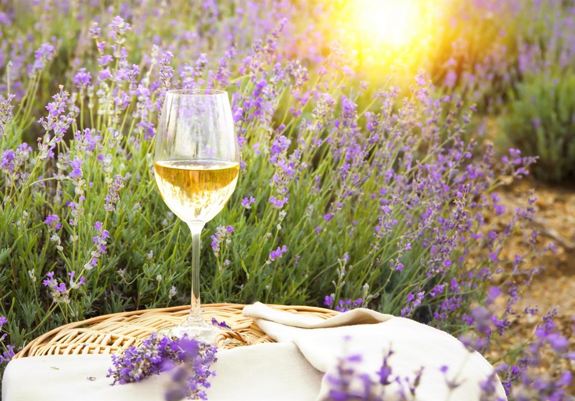 Wine and lavender
