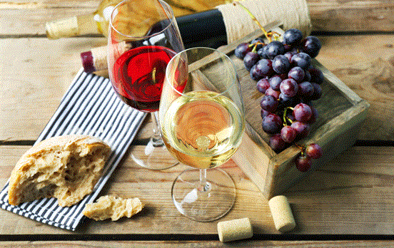 Yummy local wine and cheese