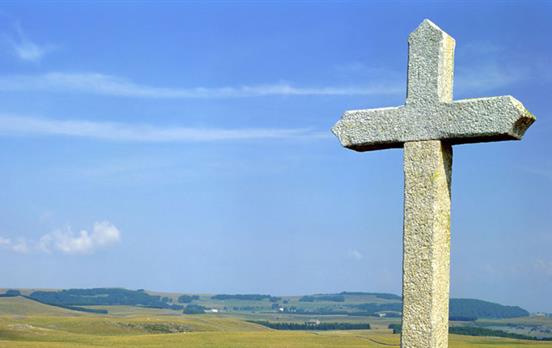 Ancient stone crosses en route