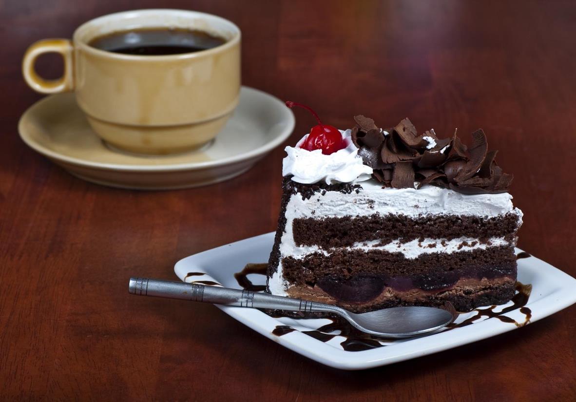 Sample a piece of classic Black Forest Gateau