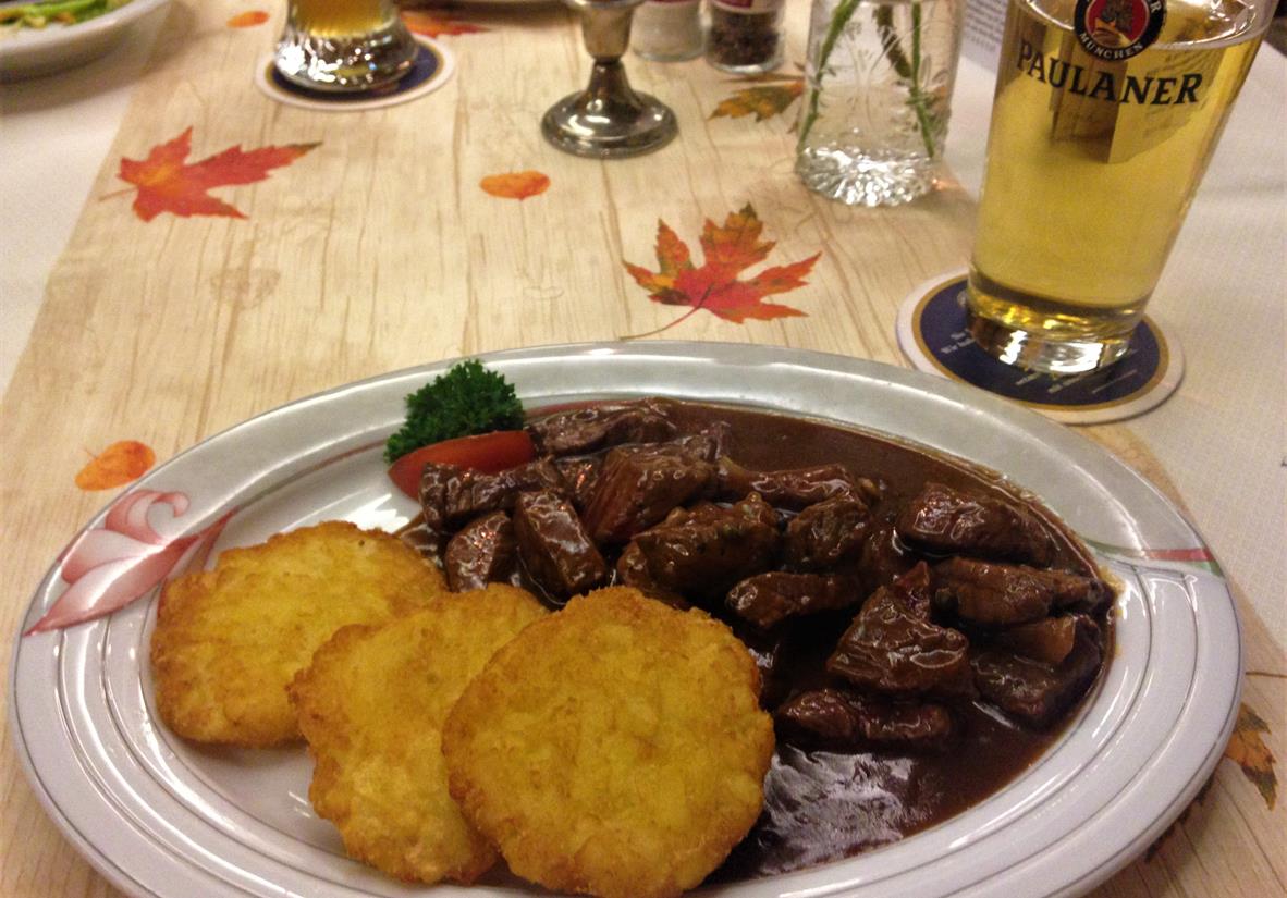 Dinner - Rosti and Meat