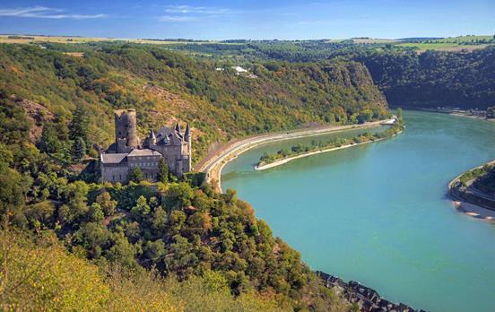 Burg Katz und Loreleyfelsen