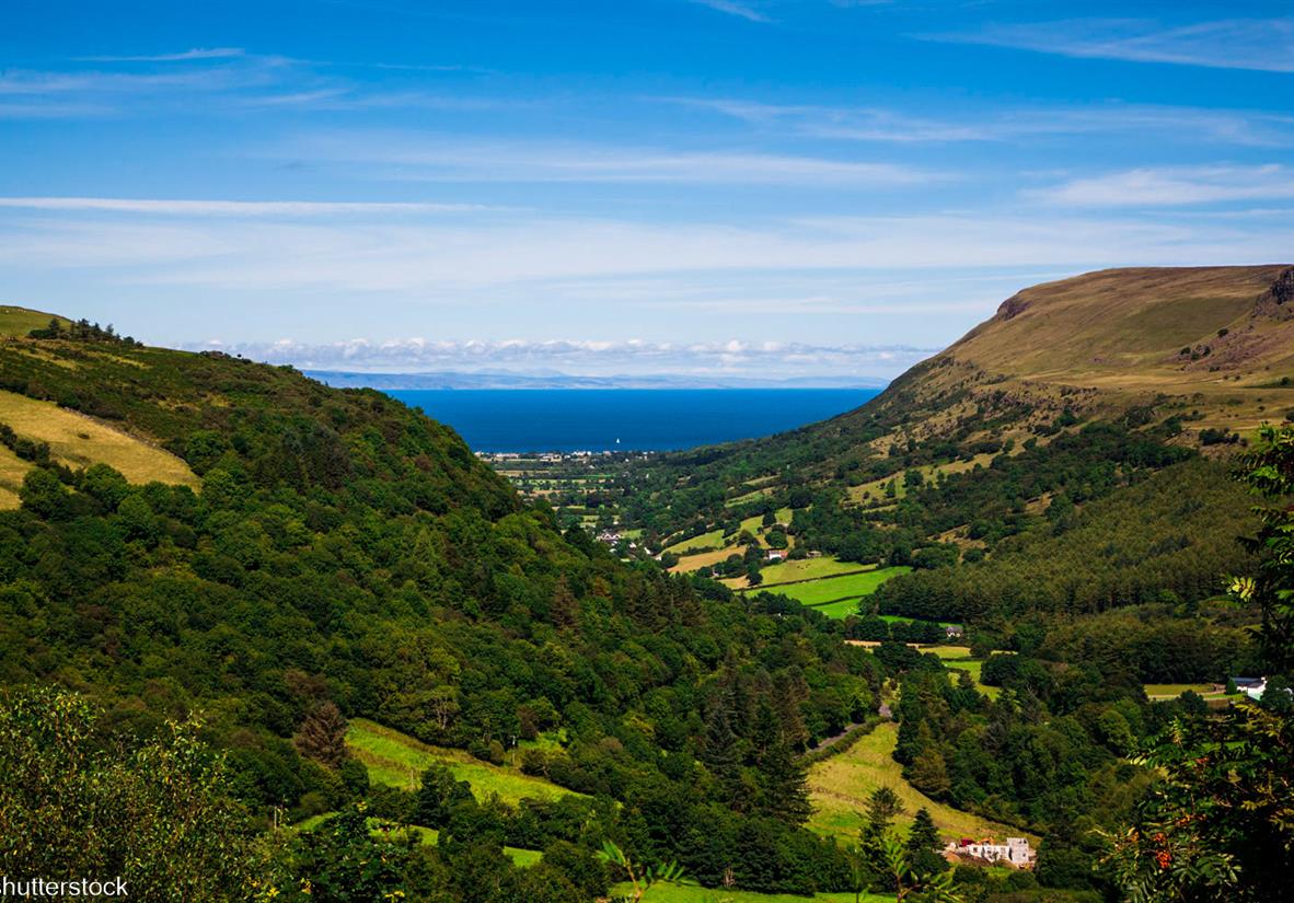 Blick über die Glens of Antrim