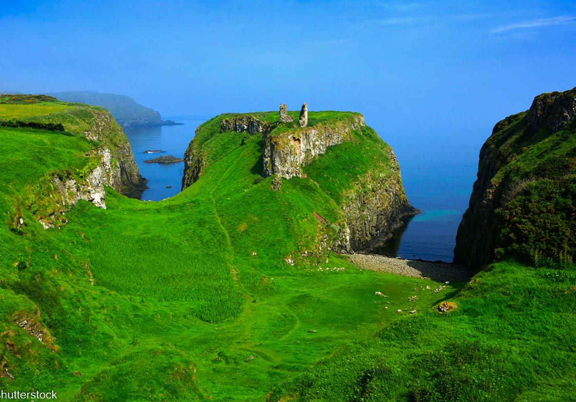 Die Ruinen von Dunseverick Castle