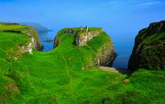 Die Ruinen von Dunseverick Castle