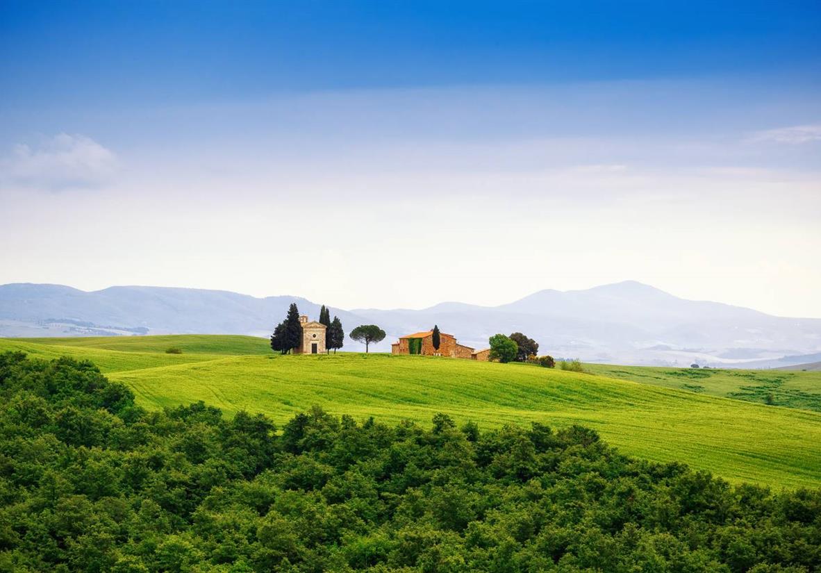 The quiet Val d'Orcia countryside
