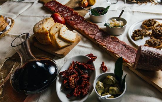 Local delicacies in Parma