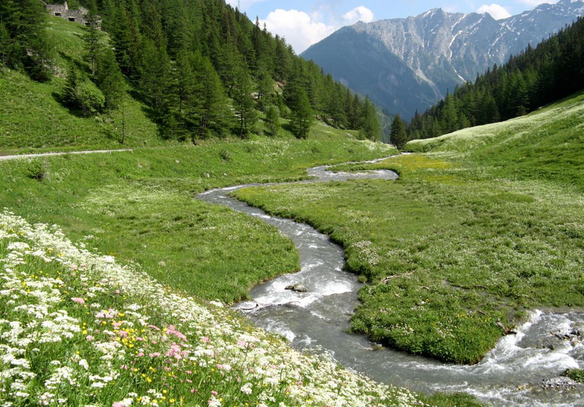 Auf der Via Francigena in Richtung des Aosta-Tals