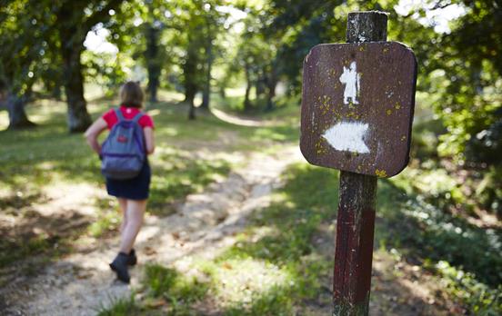 Wanderin auf der Via Francigena